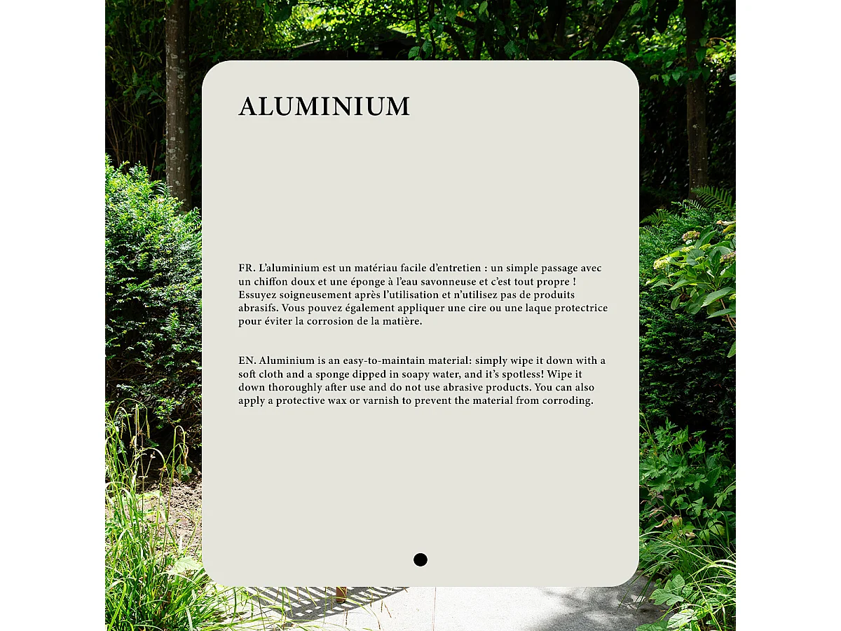 Ensemble de jardin aluminium 8 places décor bois fixe TAMPA