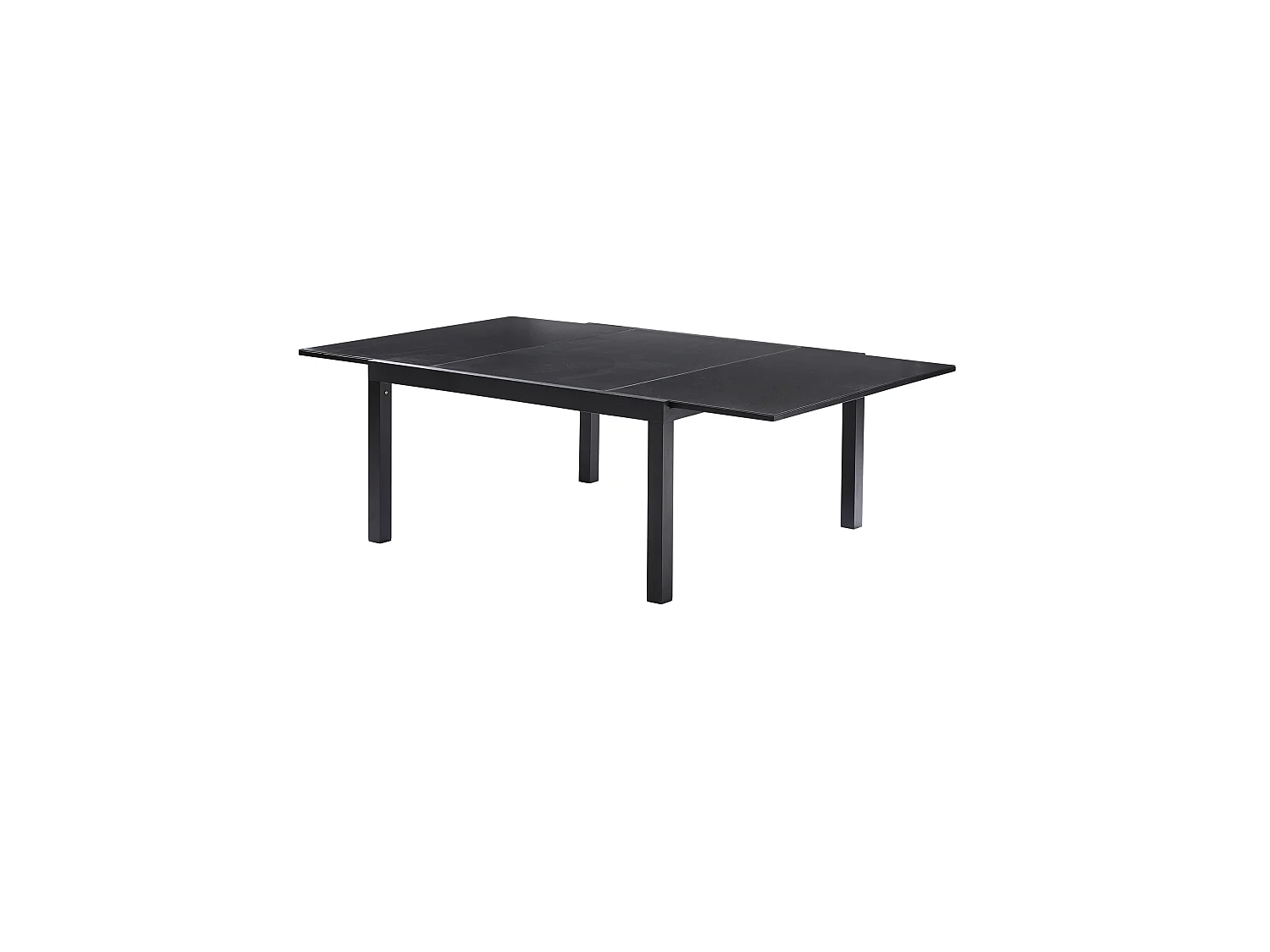 Ensemble de jardin aluminium noir 8/12P avec 8 fauteuils BLACKSTAR