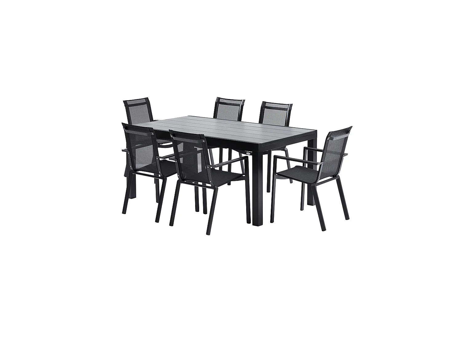 Ensemble de jardin en aluminium extensible 6/10P HPL