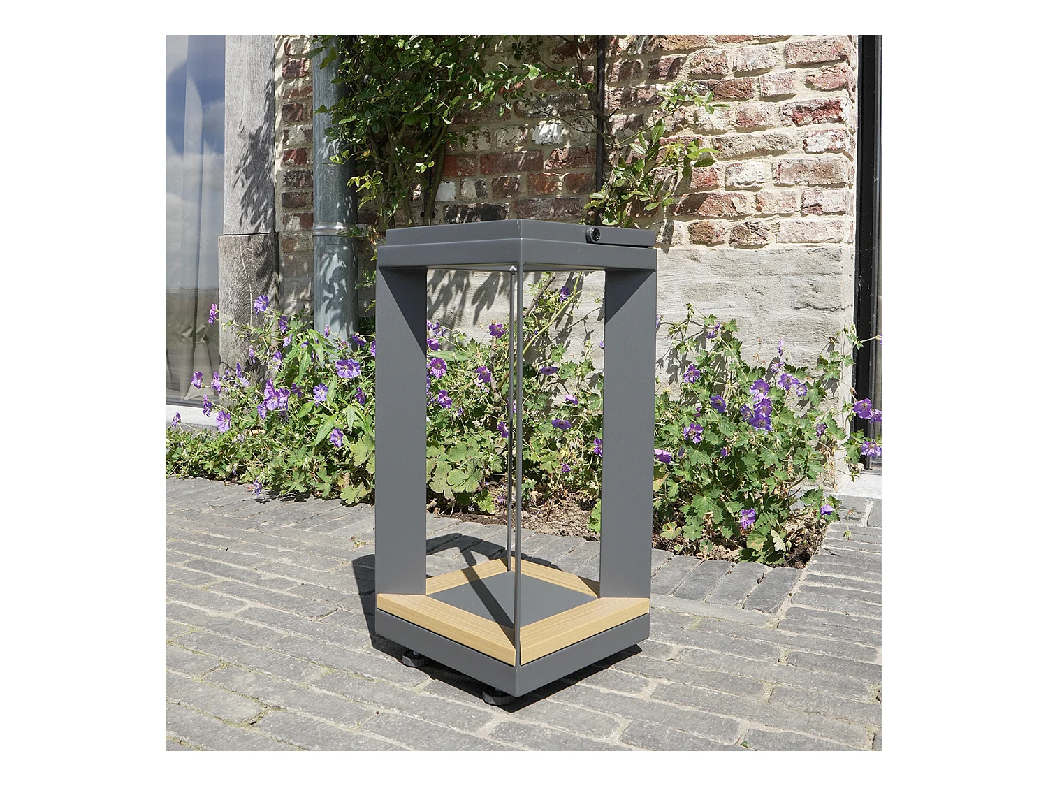 Lampe solaire LED en aluminium Anthracite PIANA