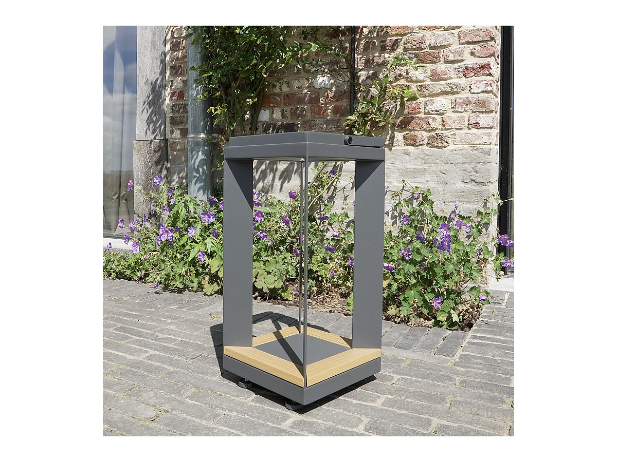 Lampe solaire LED en aluminium Anthracite PIANA