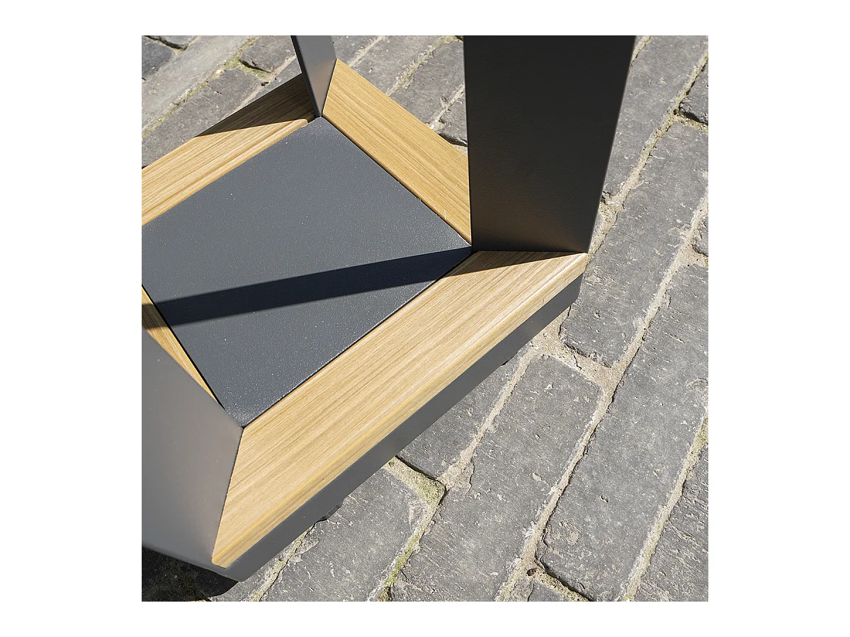 Lampe solaire LED en aluminium Anthracite PIANA