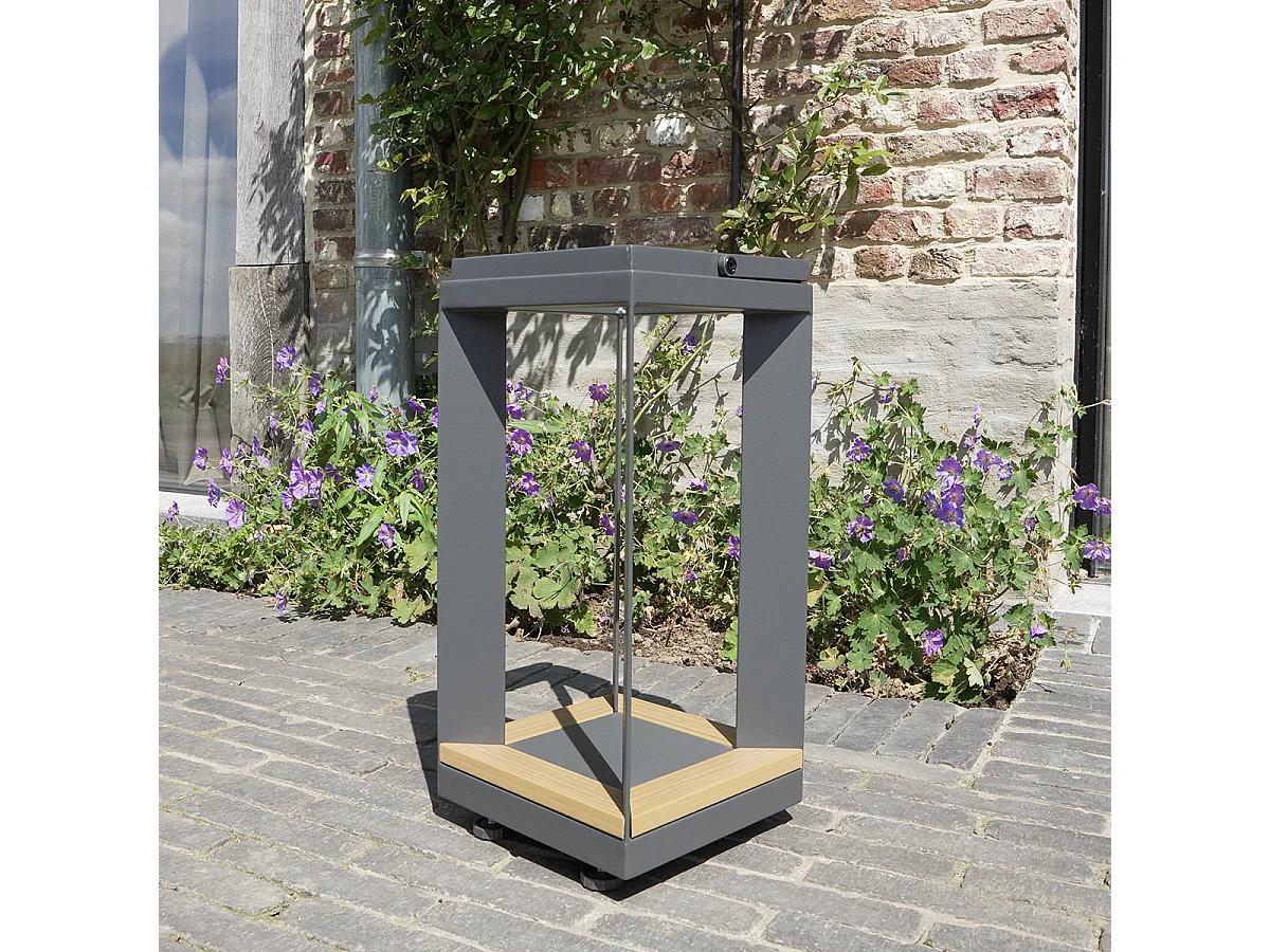 Lampe solaire LED en aluminium Anthracite PIANA