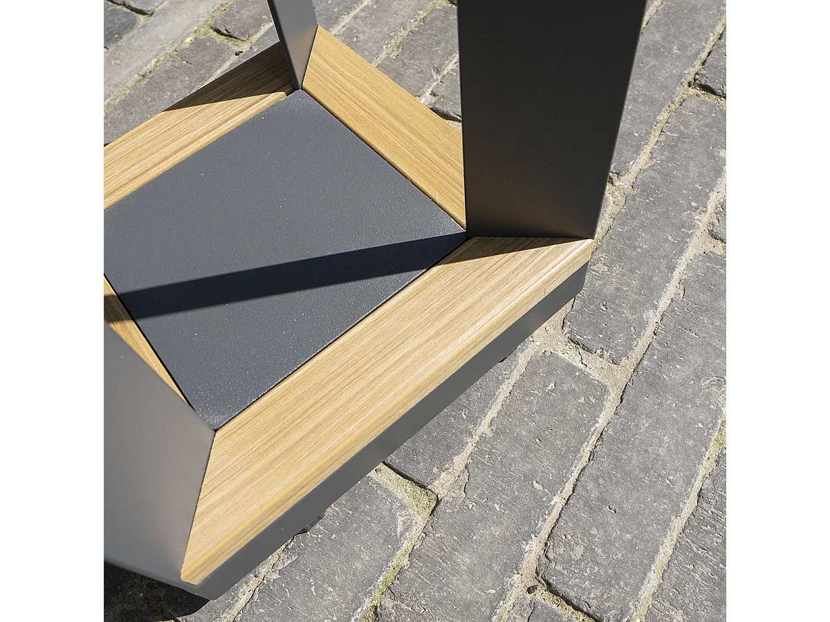 Lampe solaire LED en aluminium Anthracite PIANA