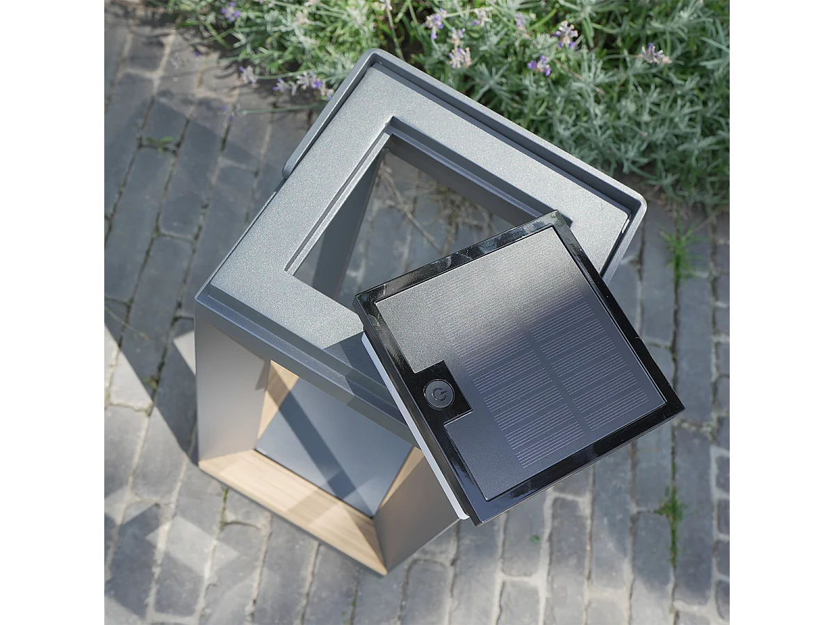 Lampe solaire LED en aluminium Anthracite PIANA