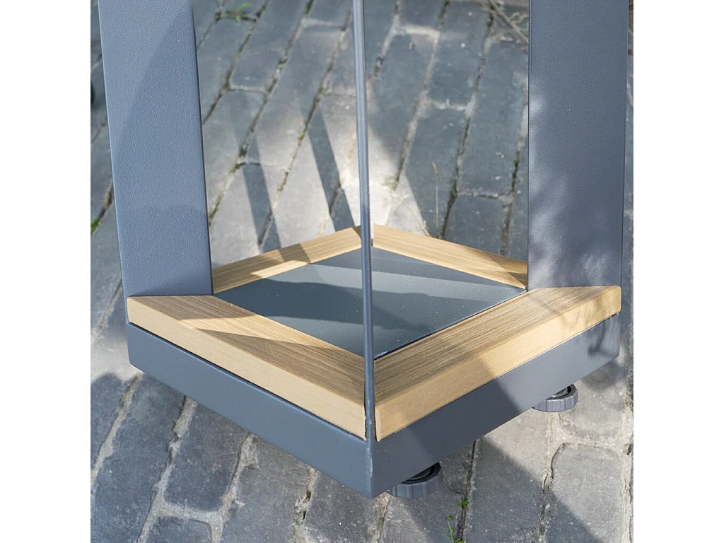 Lampe solaire de jardin en aluminium LED anthracite PIANA