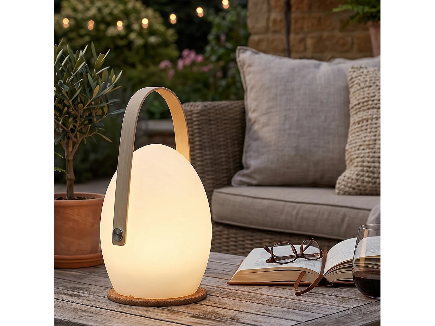 Lampe de table led ovale FARO