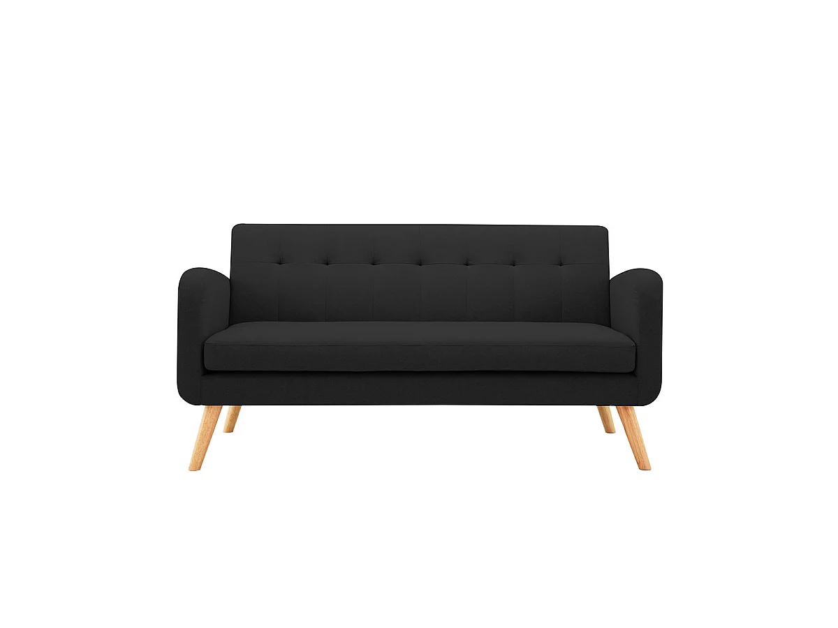 Canapé 3 places en tissu gris anthracite MALMO
