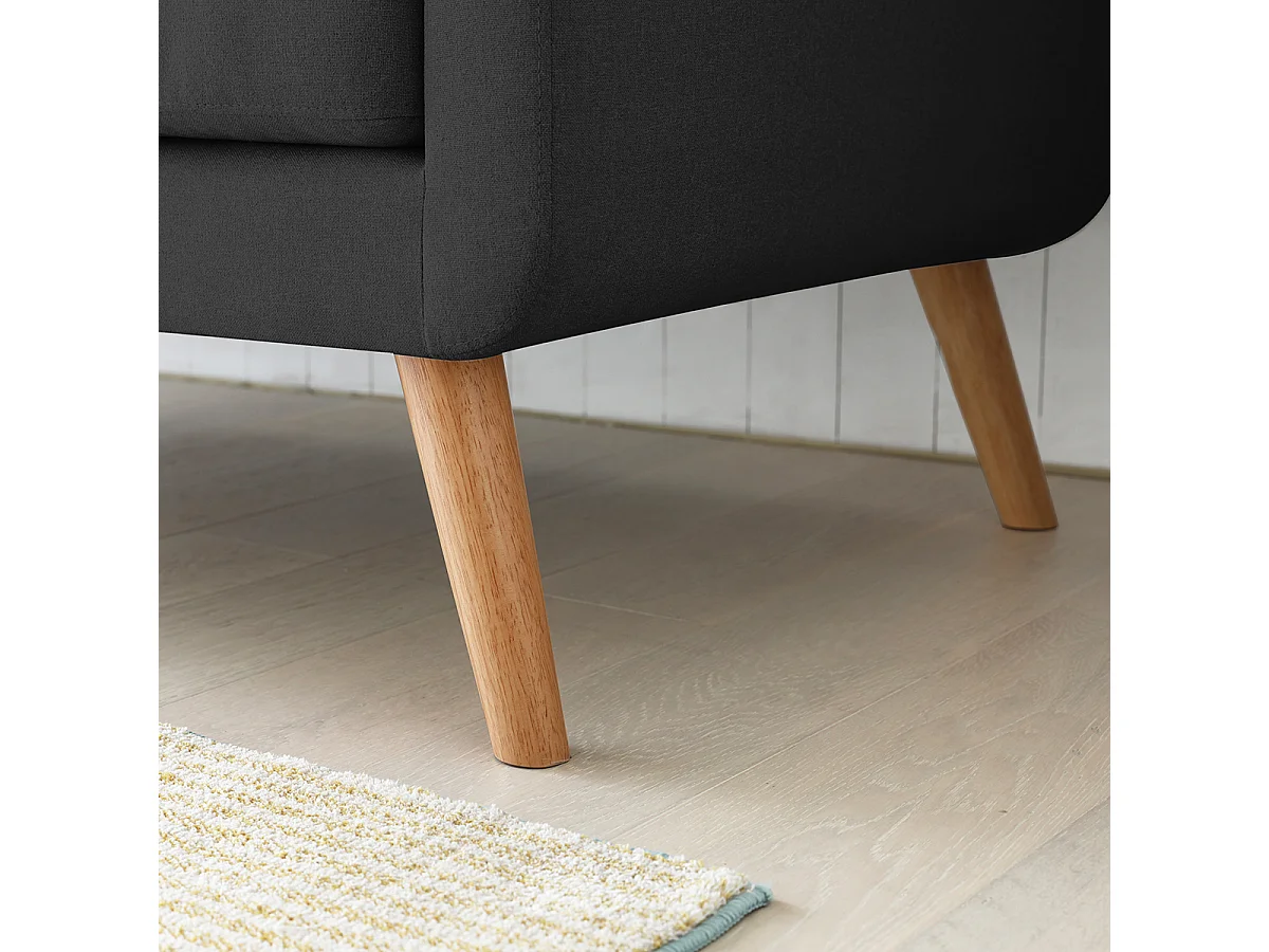 Canapé 3 places en tissu gris anthracite MALMO