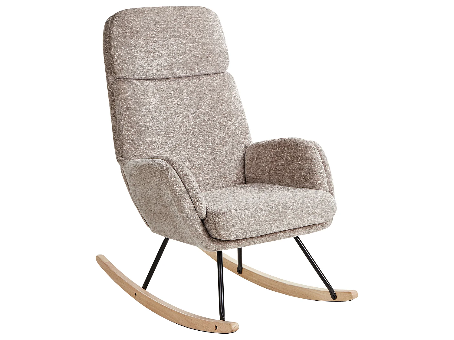 Rocking Chair KVELIA Fabric Taupe