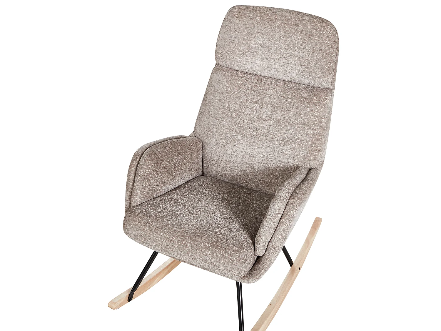 Rocking Chair KVELIA Fabric Taupe