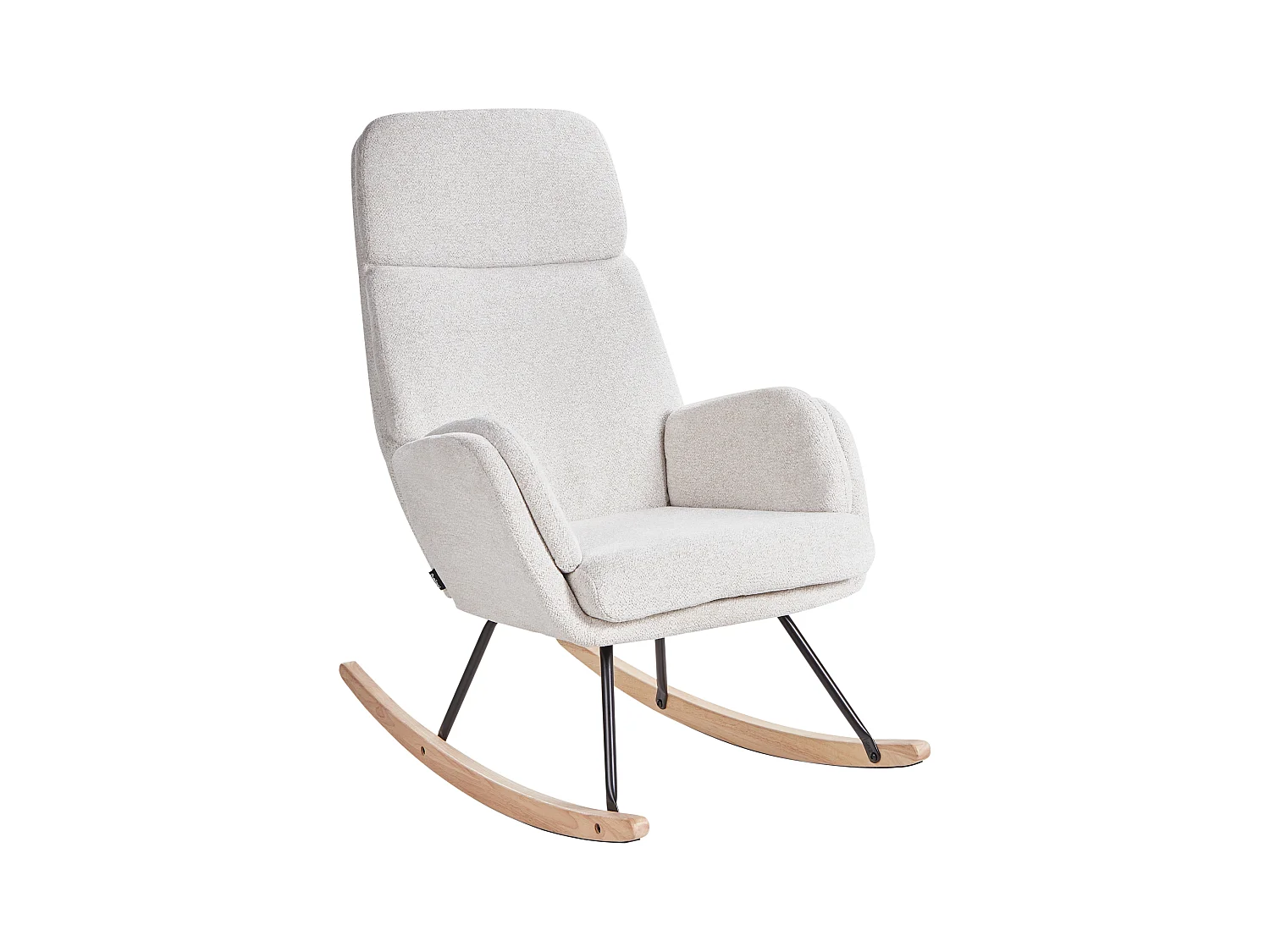 Fauteuil à bascule KVELIA Tissu Blanc cassé