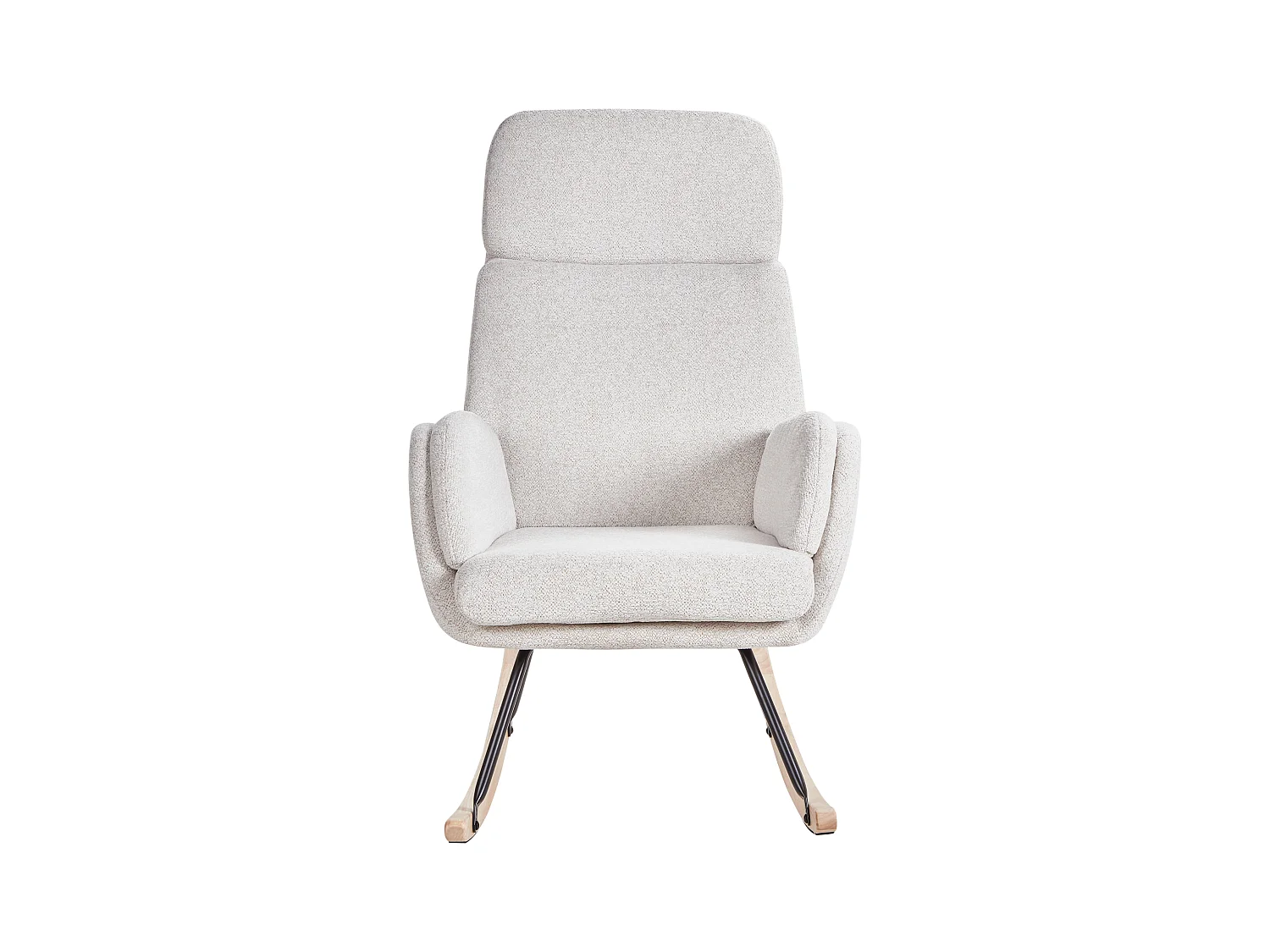 Fauteuil à bascule KVELIA Tissu Blanc cassé
