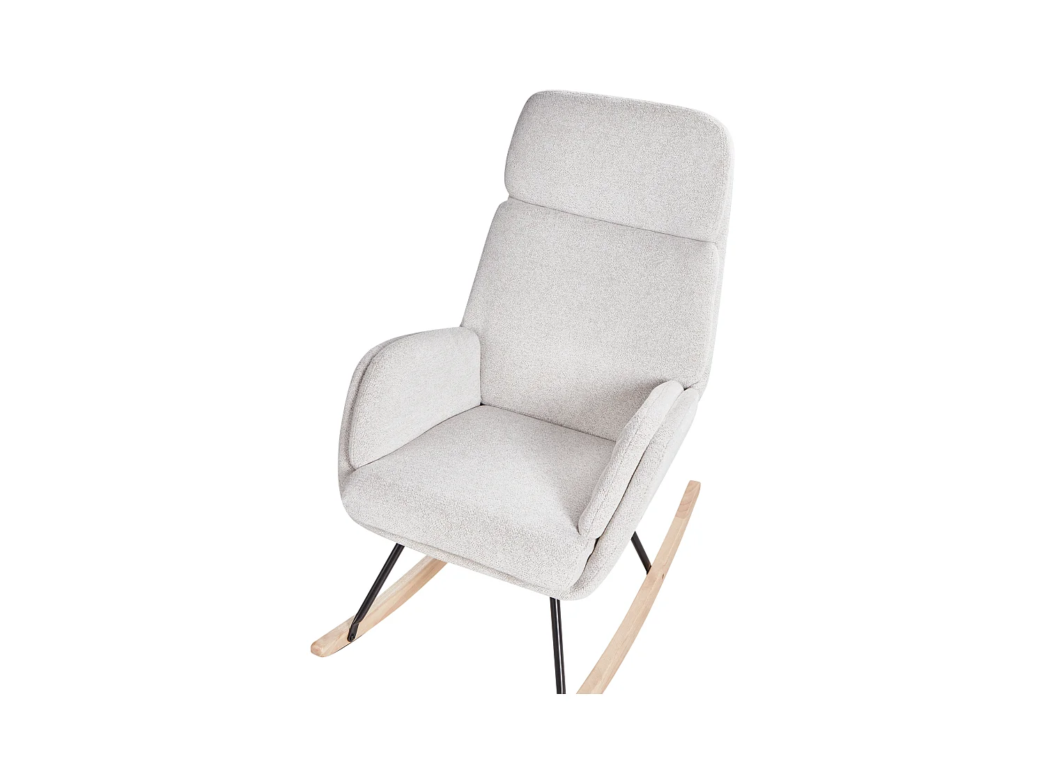 Fauteuil à bascule KVELIA Tissu Blanc cassé