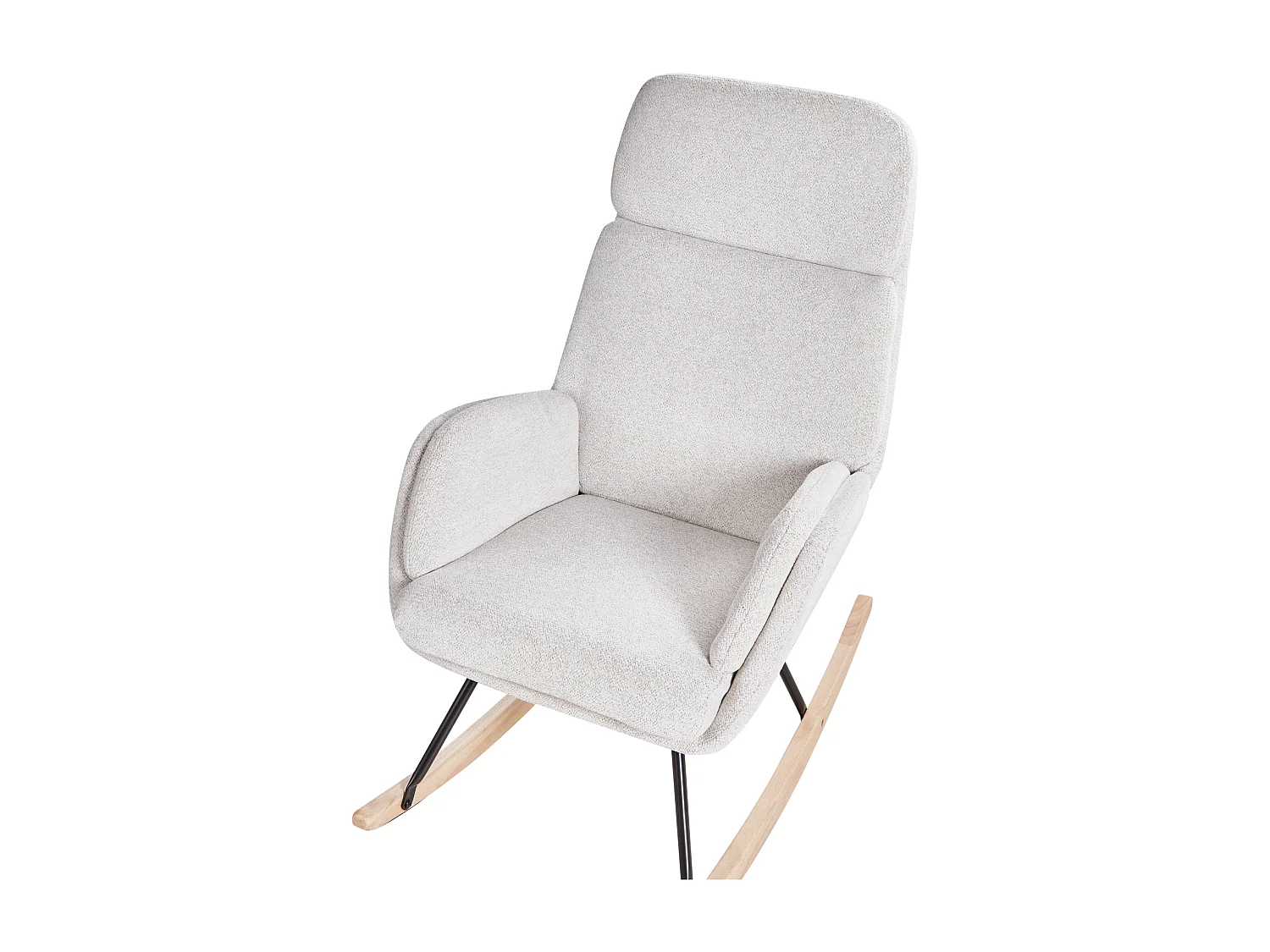 Fauteuil à bascule KVELIA Tissu Blanc cassé