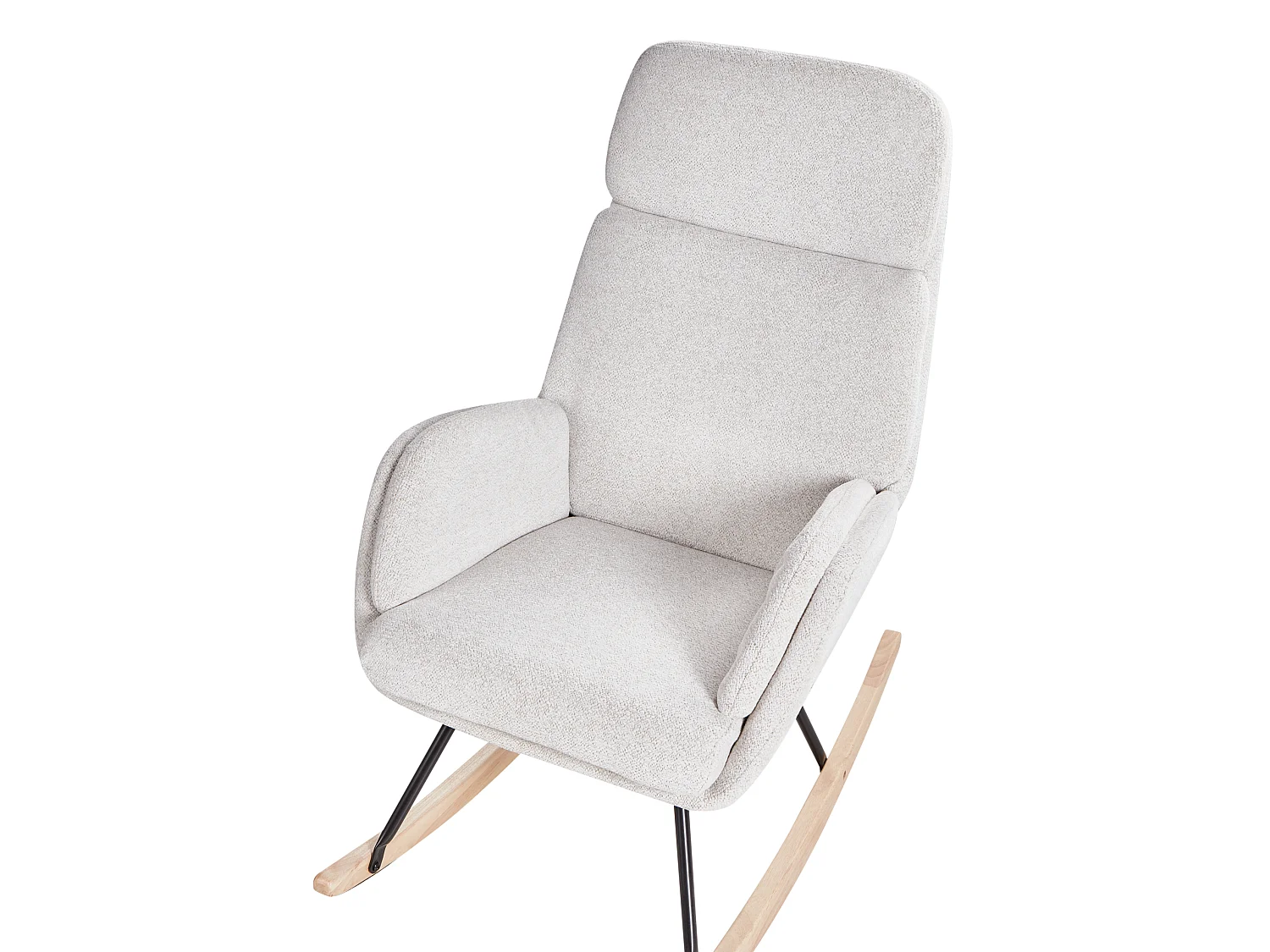 Fauteuil à bascule KVELIA Tissu Blanc cassé
