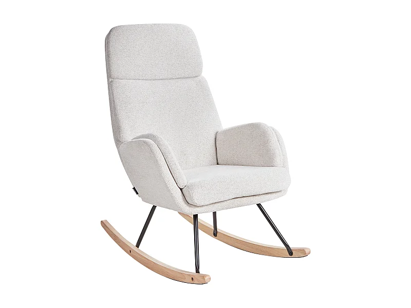 Fauteuil à bascule KVELIA Tissu Blanc cassé