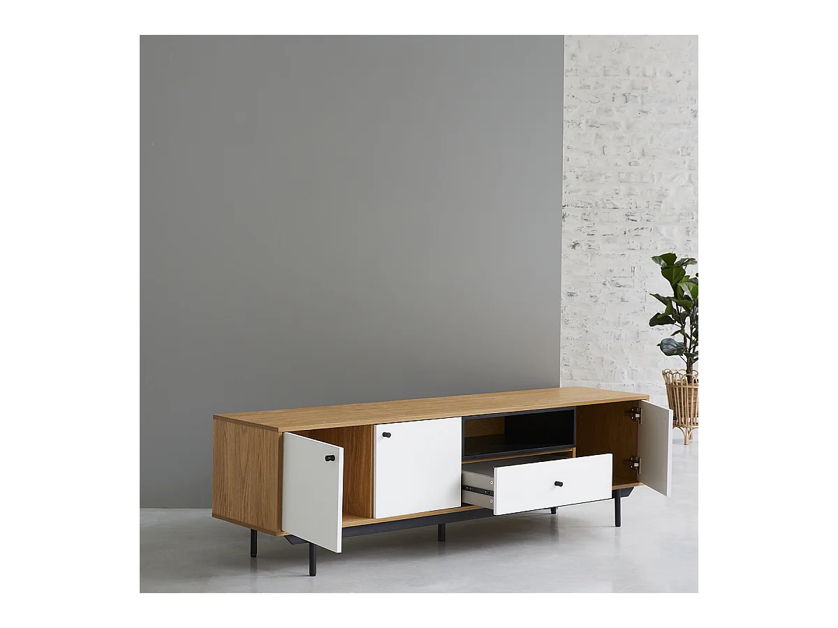 Meuble TV BERLIN 3 placards Wilsa Indoor