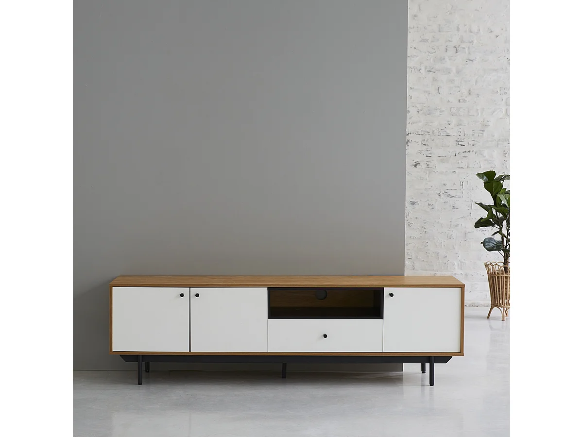 Meuble TV BERLIN 3 placards Wilsa Indoor