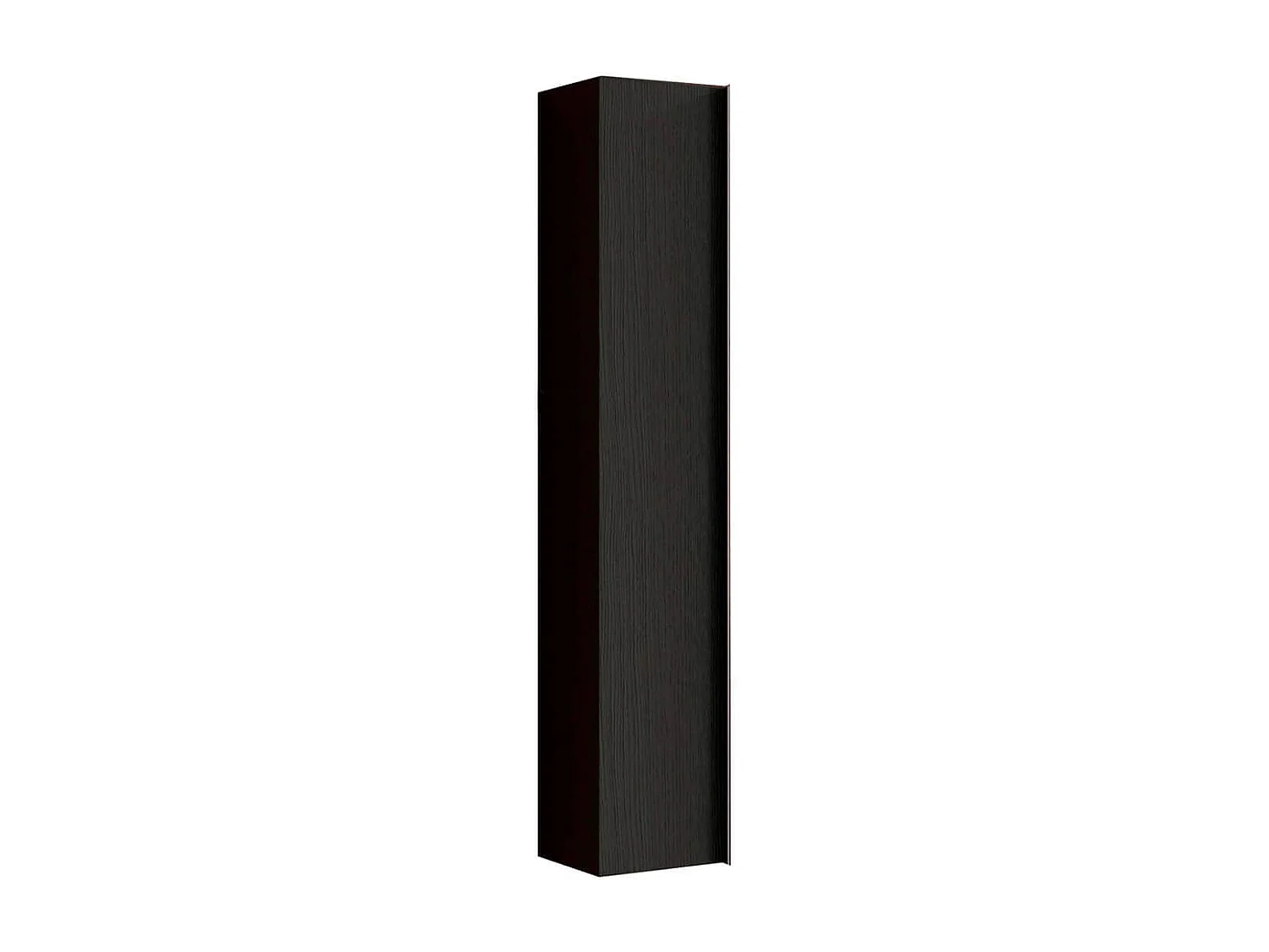 Colonne murale suspendue 1 porte aspect bois finition noir - TERAS