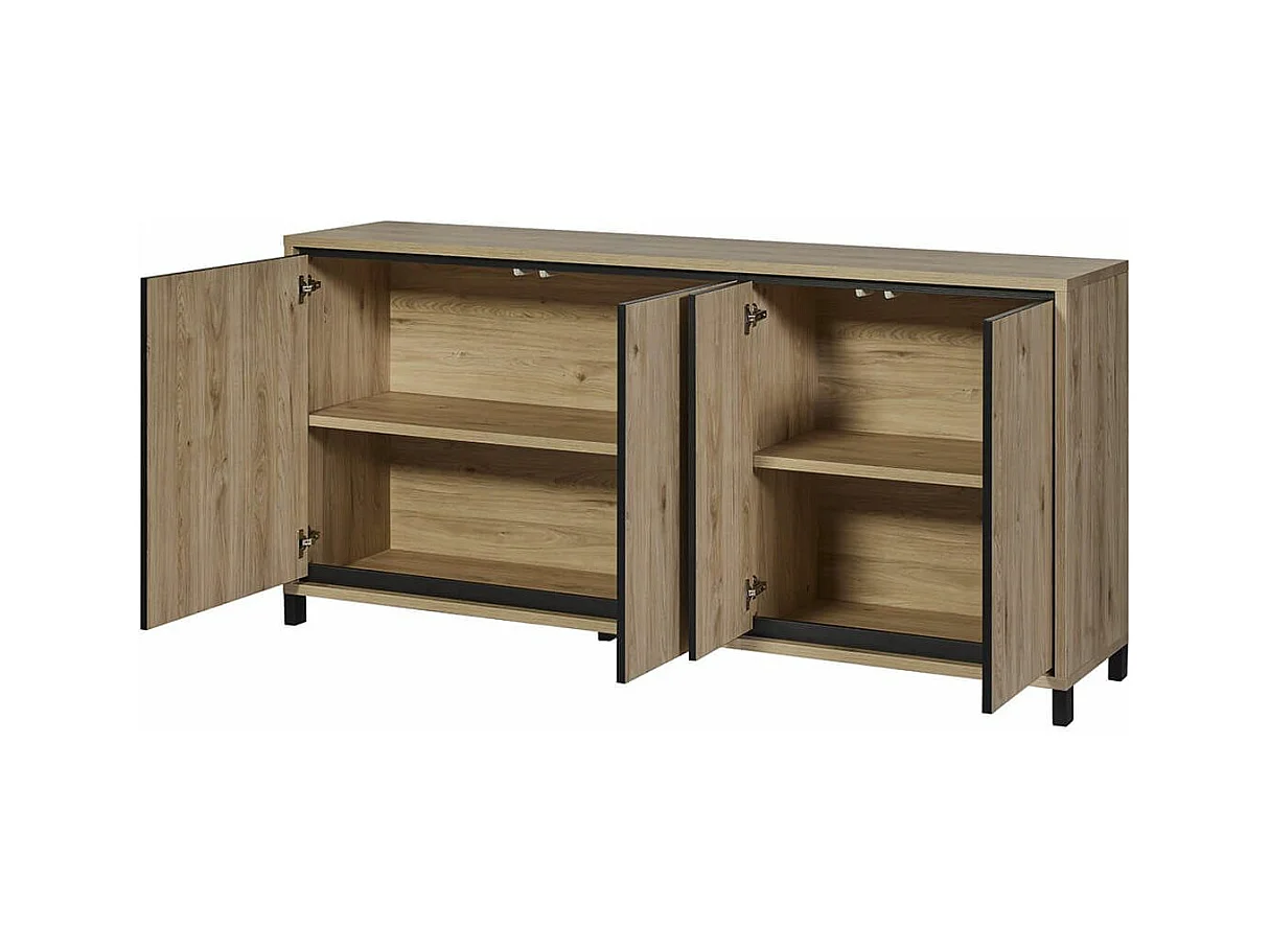 Ensemble séjour buffet + table basse + meuble TV Aspect bois - ANTHONY
