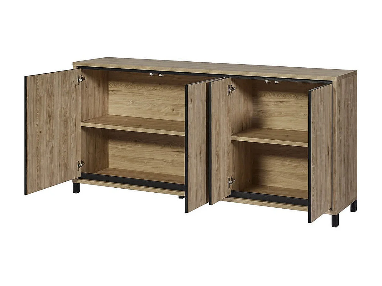 Ensemble séjour buffet + table basse + meuble TV Aspect bois - ANTHONY