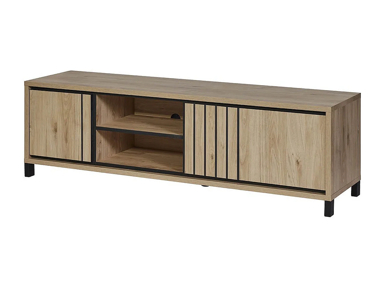 Ensemble séjour buffet + table basse + meuble TV Aspect bois - ANTHONY