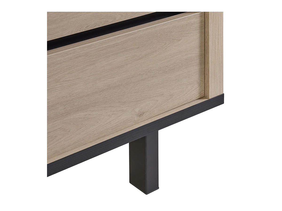 Ensemble séjour table repas 230cm + buffet aspect bois finition Urban Oak - BONNIE