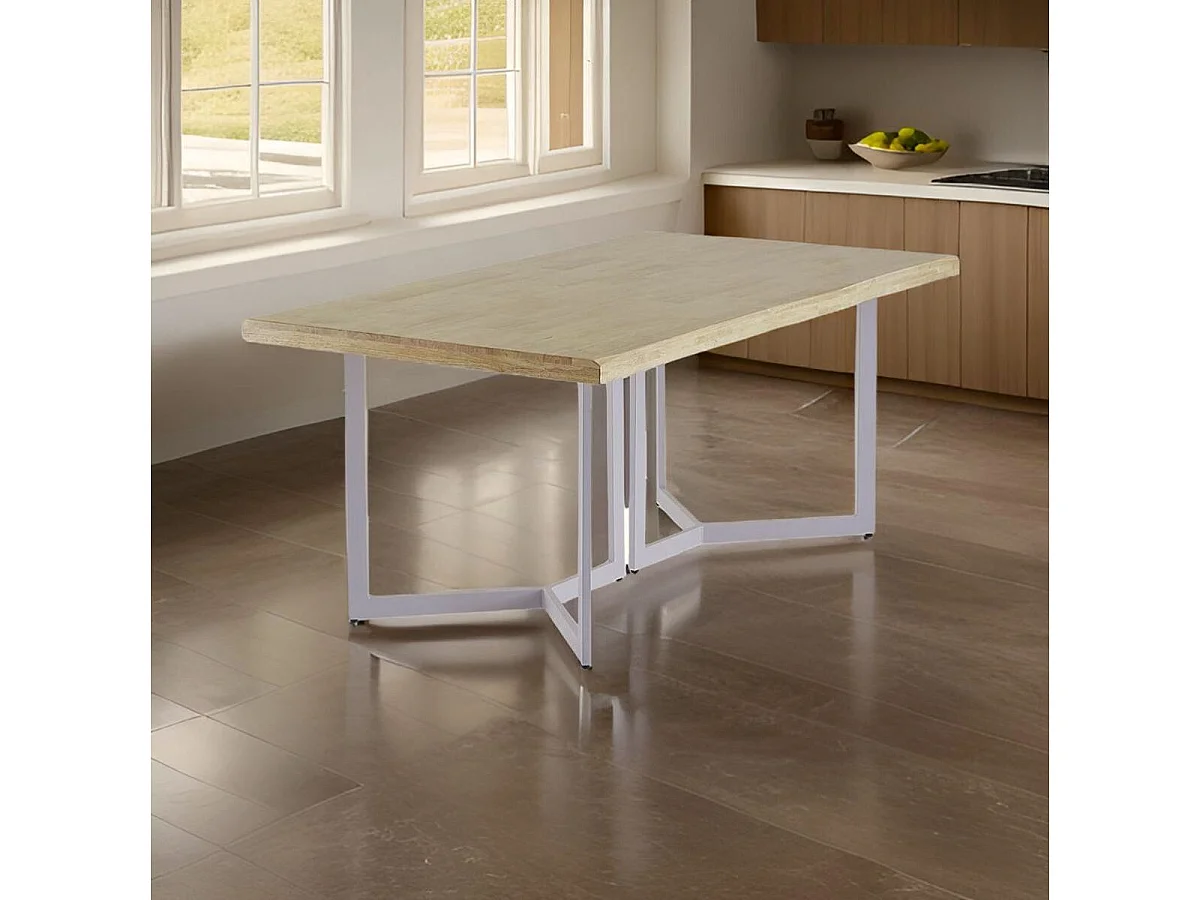 Mesa de comedor Artist diseño fijo nordish/blanco 76x180x100 cm Adec