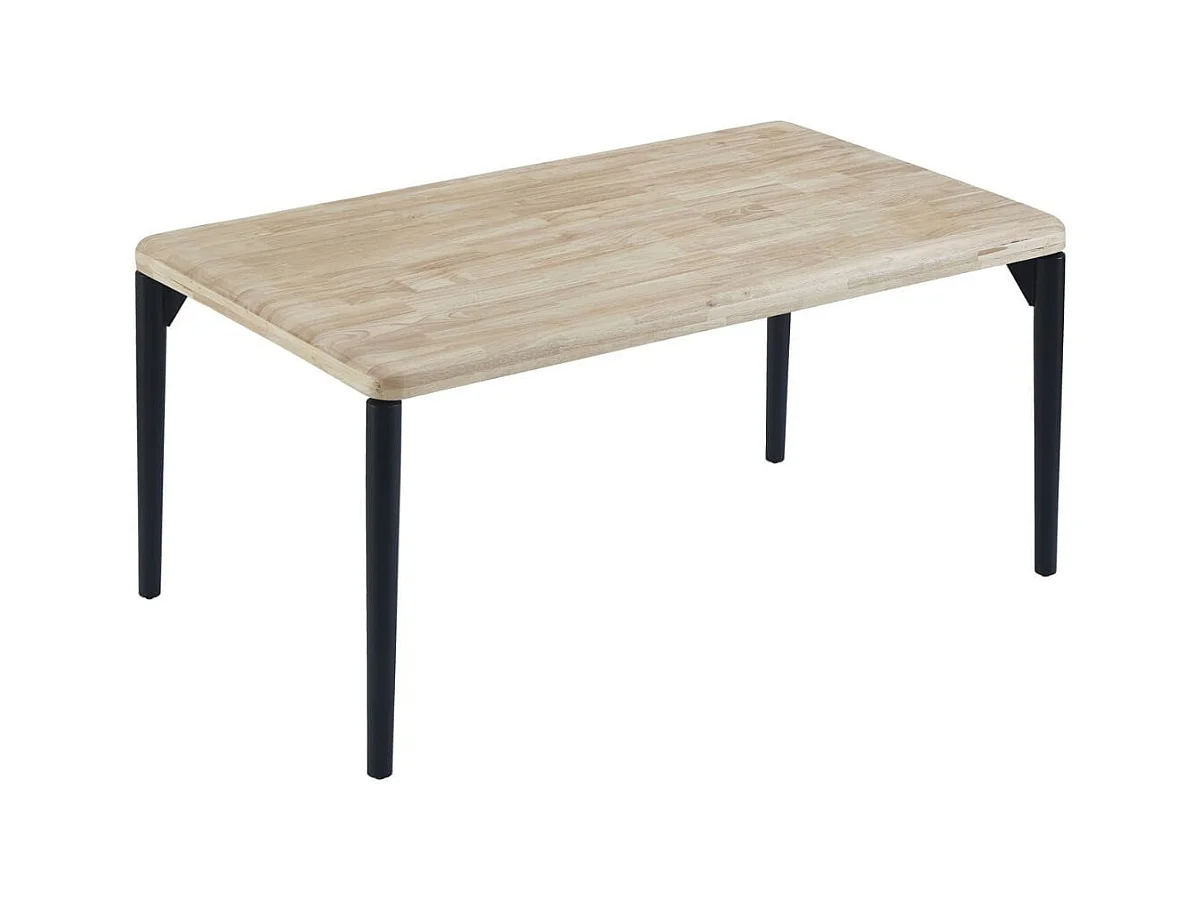 Mesa de comedor Moon diseño fijo nordish/negro 76x160x100 cm Adec