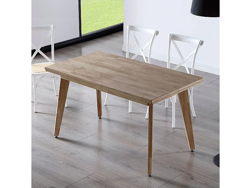 Mesa de comedor Génova fija roble Honey 76x150x90 cm Adec