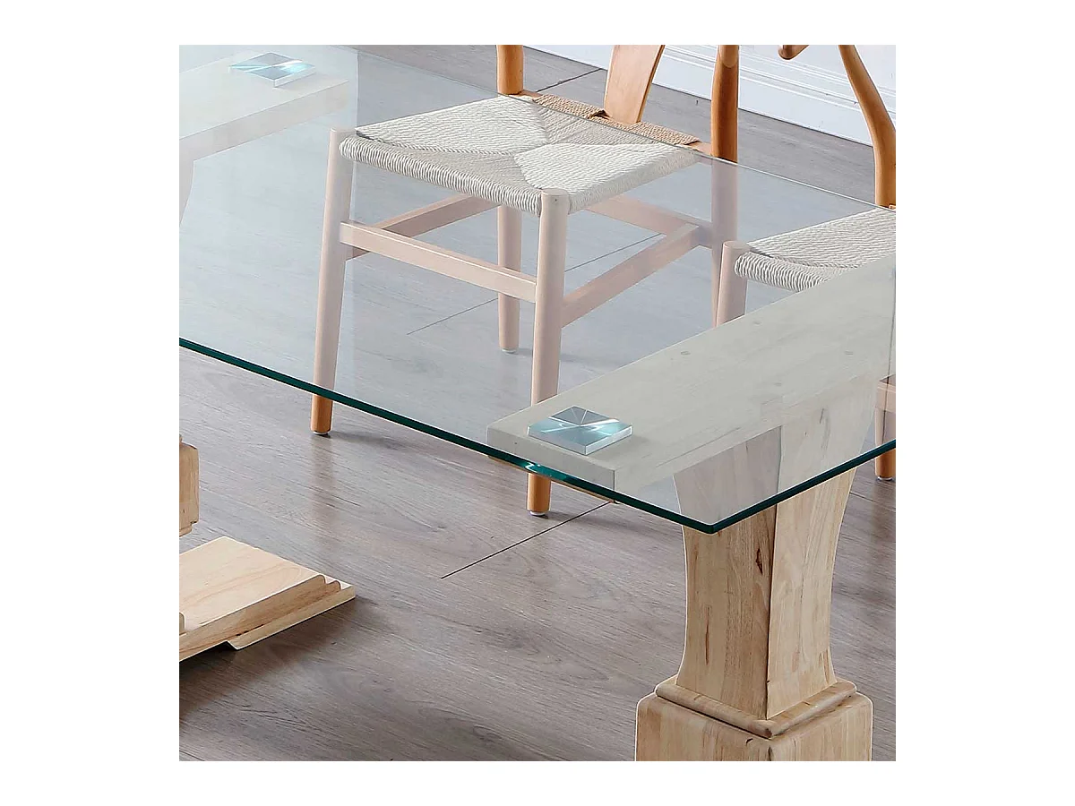 Mesa de comedor Versalles forma rectangular roble Nordish 76x160x90 cm Adec