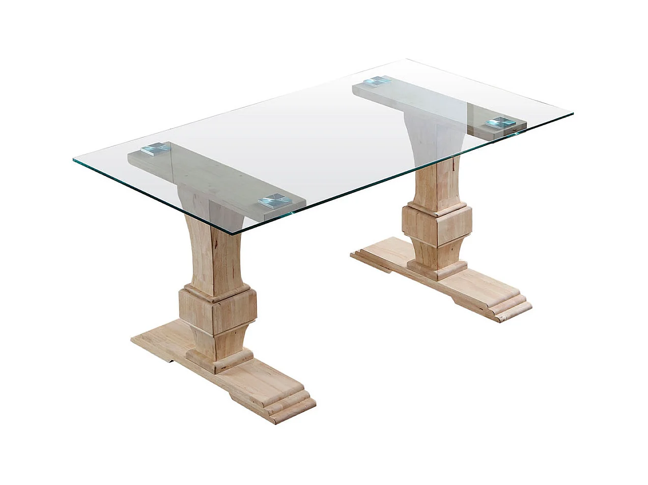 Mesa de comedor Versalles forma rectangular roble Nordish 76x160x90 cm Adec