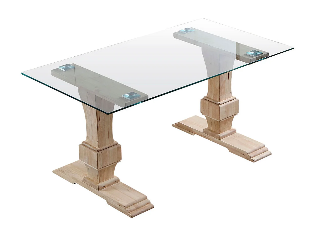 Mesa de comedor Versalles forma rectangular roble Nordish 76x160x90 cm Adec