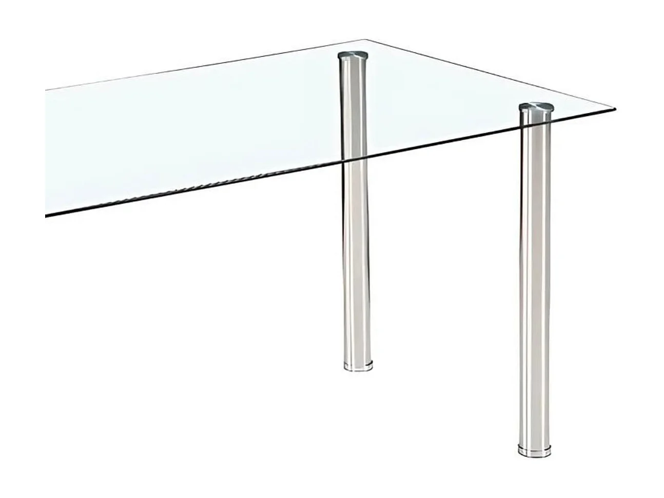 Mesa de cristal Avatar diseño fijo cromo 75x140x80 cm