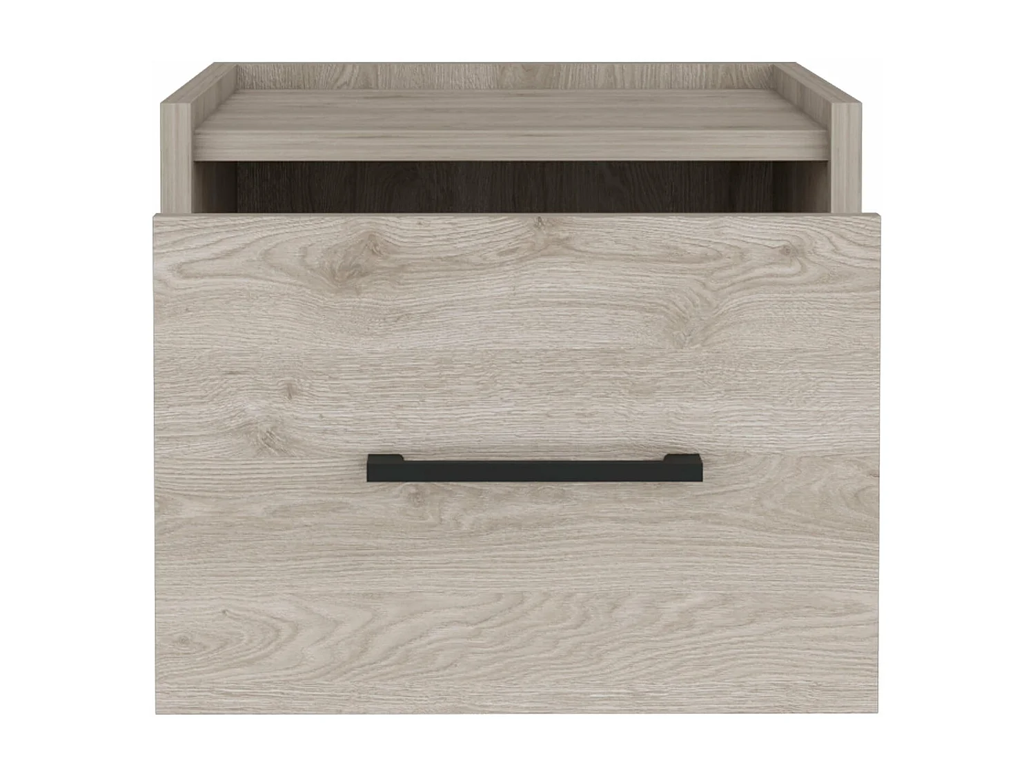 Comodino galleggiante Boa con un cassetto con guide metalliche , grigio , 25 cm X 35 cm X 33.5 cm