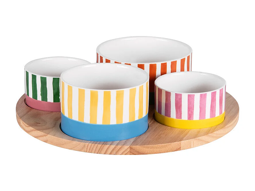 Service apéritif 4 pièces Dolce Vita 29,5 cm