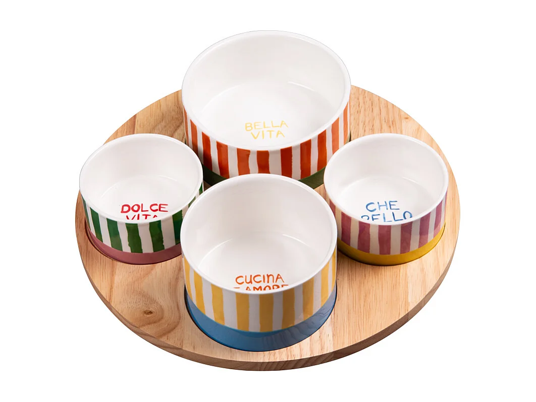 Service apéritif 4 pièces Dolce Vita 29,5 cm