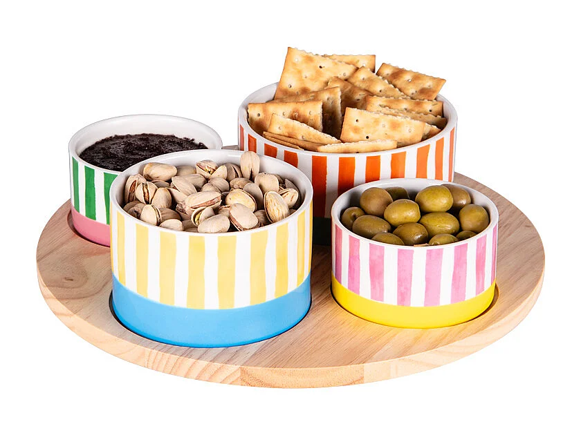 Service apéritif 4 pièces Dolce Vita 29,5 cm