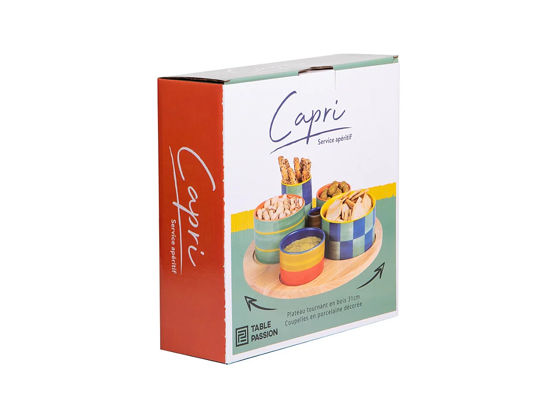 Service apéritif 6 pièces Capri 31cm