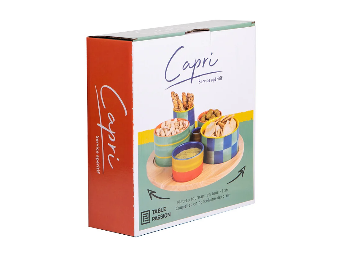 Service apéritif 6 pièces Capri 31cm