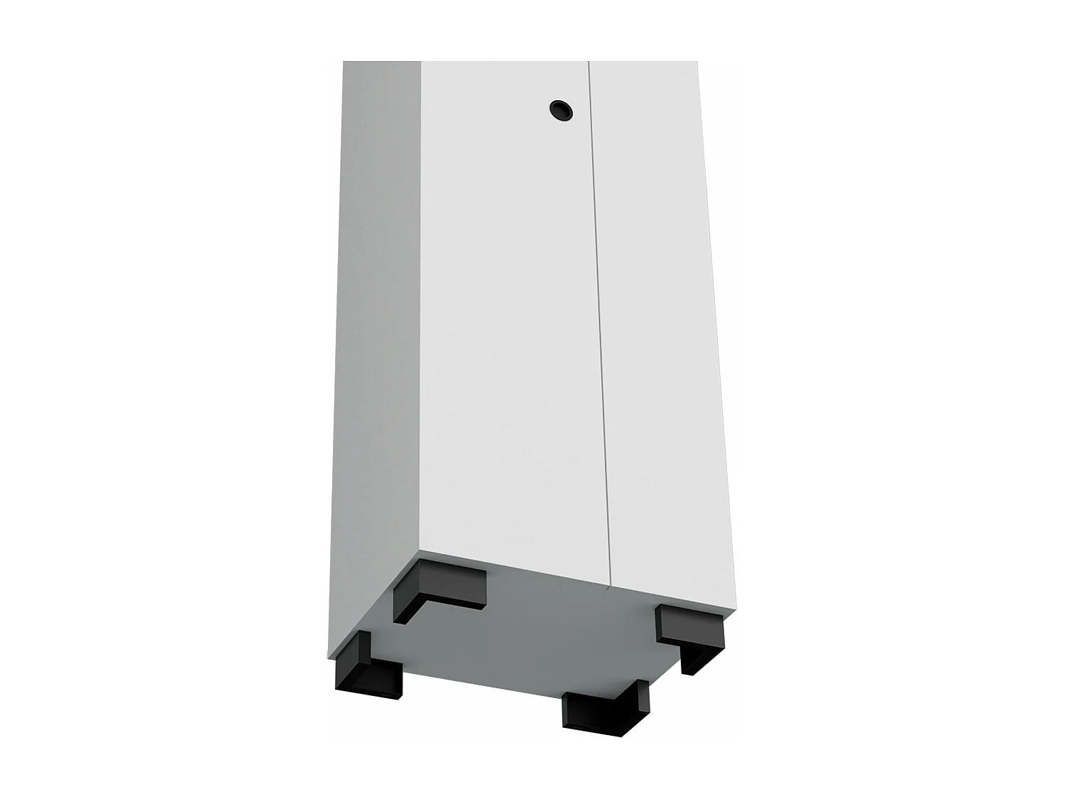 Colonna bagno Lago in melaminico con 2 ante e 6 ripiani, bianco, 181.2 cm X 51.2 cm X 39.1 cm