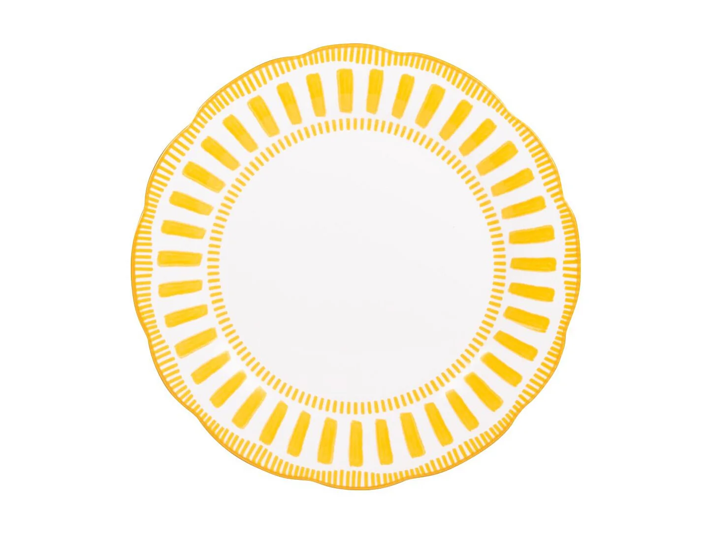 Assiette plate Napoli jaune 27 cm (lot de 6)