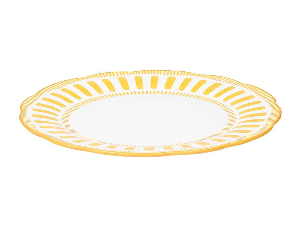 Assiette plate Napoli jaune 27 cm (lot de 6)