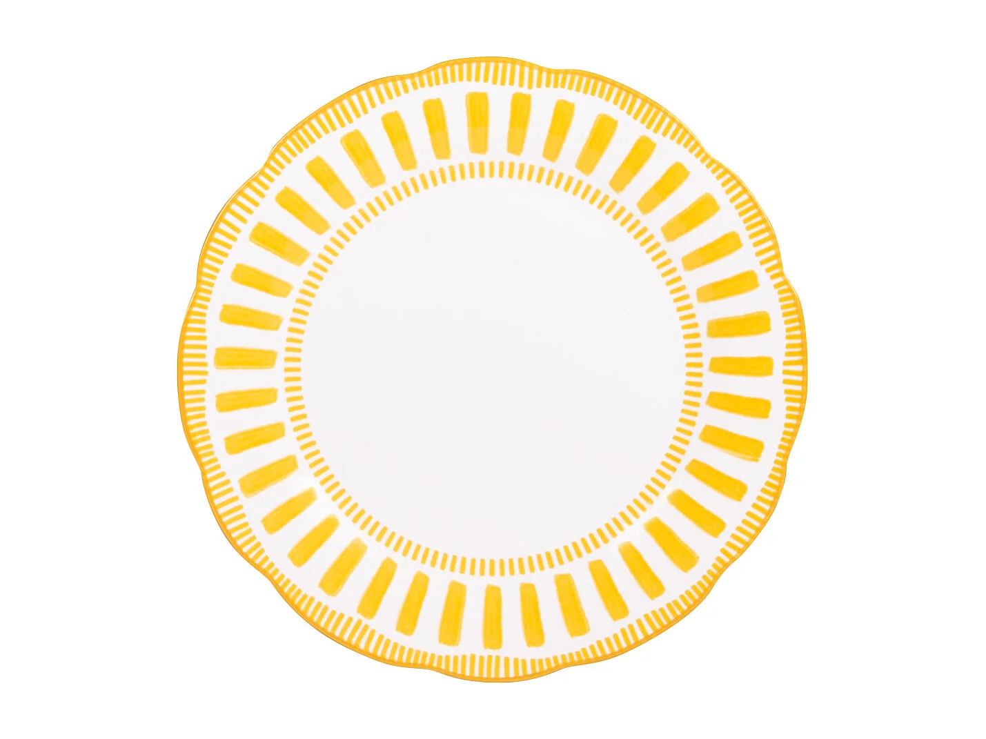 Assiette plate Napoli jaune 27 cm (lot de 6)