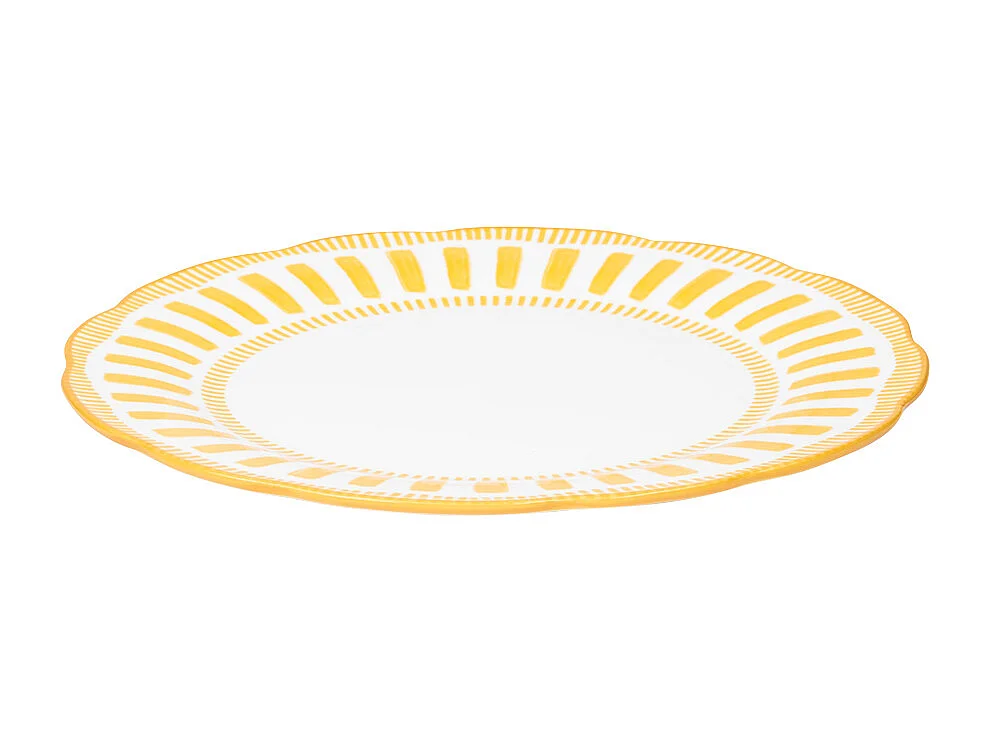 Assiette plate Napoli jaune 27 cm (lot de 6)