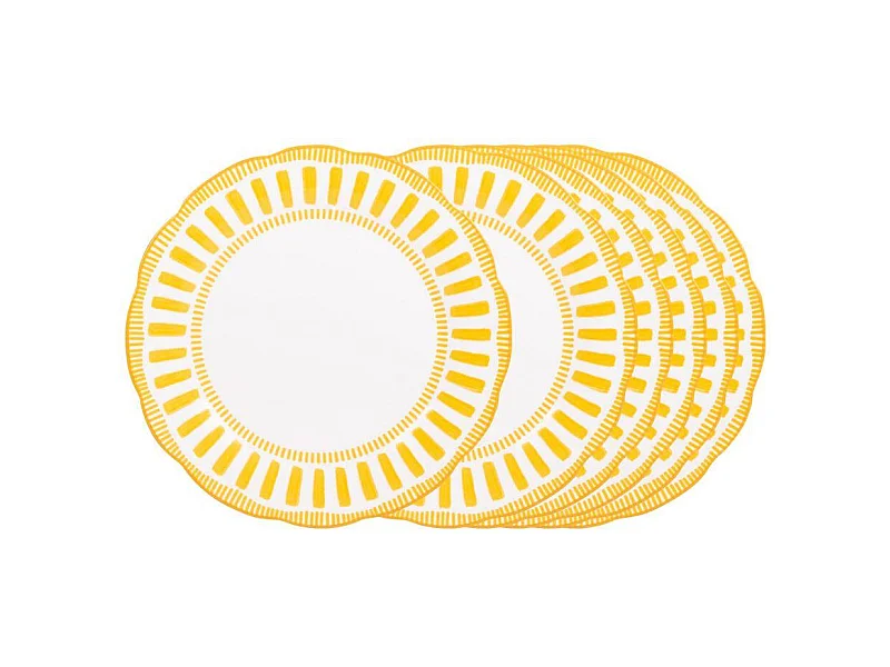 Assiette creuse Napoli jaune 22 cm (lot de 6)