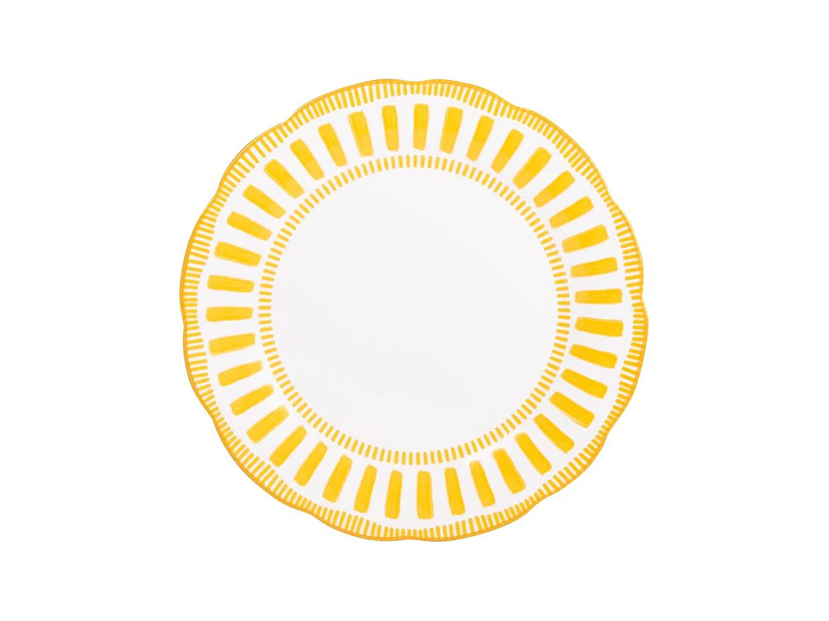 Assiette creuse Napoli jaune 22 cm (lot de 6)