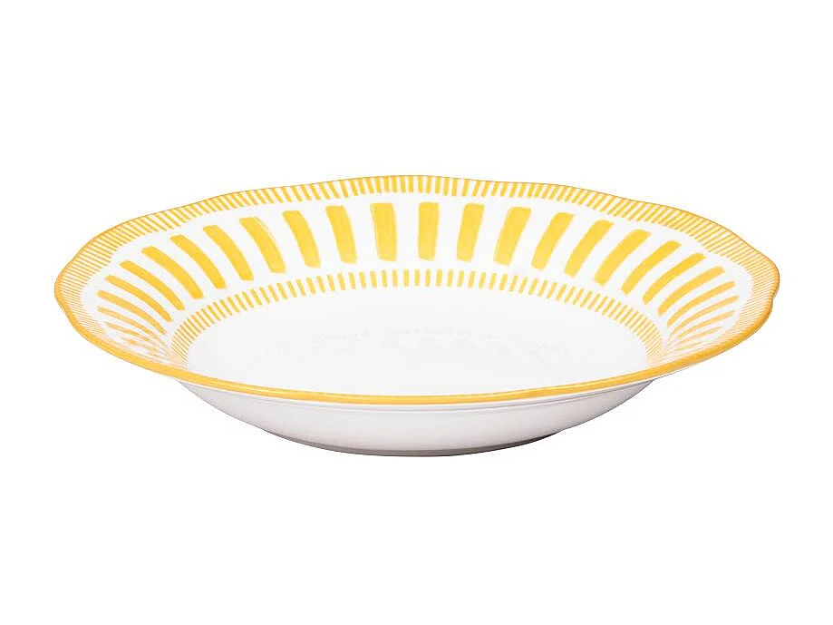 Assiette creuse Napoli jaune 22 cm (lot de 6)