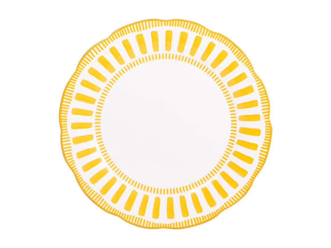 Assiette creuse Napoli jaune 22 cm (lot de 6)